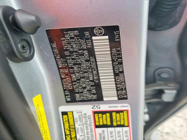 2018 TOYOTA CAMRY L/LE/SE/XLE — VINS