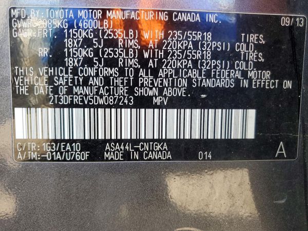 2013 TOYOTA RAV4 High — VINS