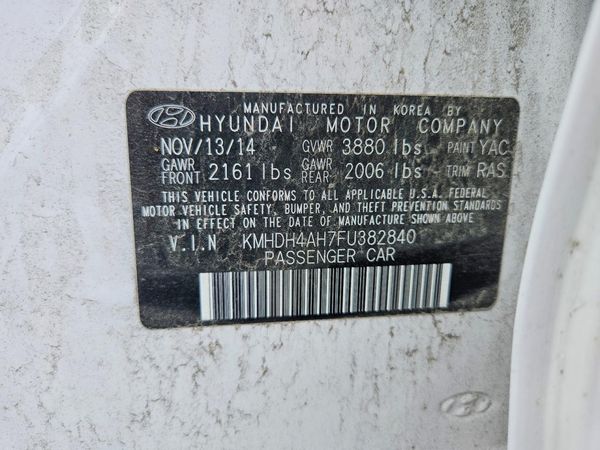 2015 HYUNDAI ELANTRA — VINS