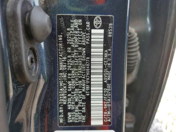 2017 TOYOTA CAMRY LE/SE/XLE/XSE