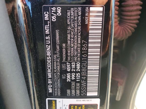 2016 MERCEDES-BENZ C C300 — VINS