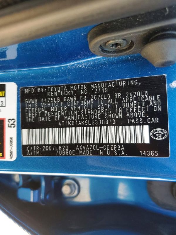 2020 TOYOTA CAMRY XSE
