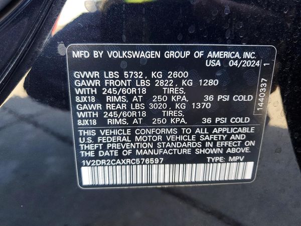 2024 VOLKSWAGEN ATLAS — VINS