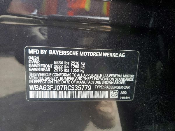 2024 BMW 540 — VINS