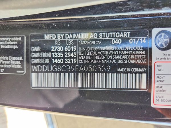 2014 MERCEDES-BENZ S — VINS