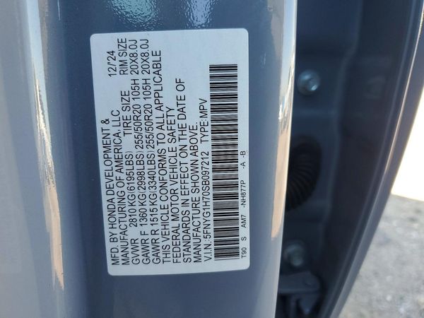 2025 HONDA PILOT TOURING, TOURING HPD