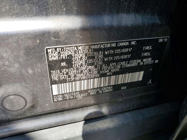 2019 TOYOTA RAV4 XLE / XLE Premium 4WD