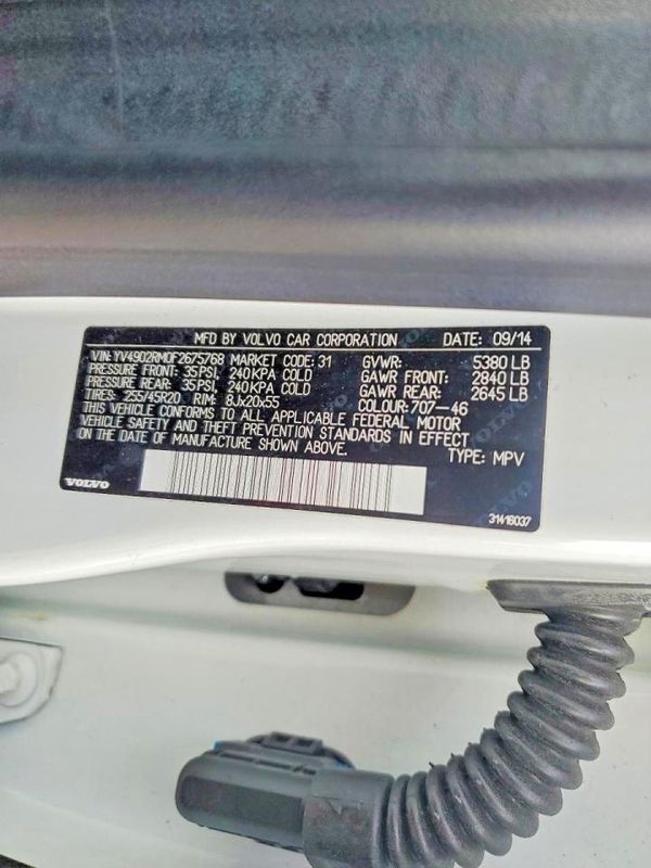 2015 VOLVO XC60 3.2 — VINS