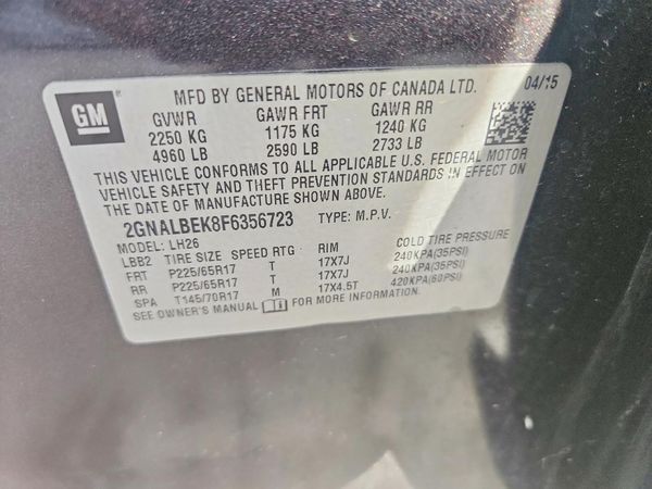 2015 CHEVROLET EQUINOX 1LT