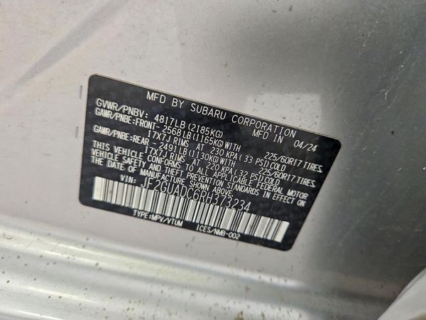 2024 SUBARU CROSSTREK Premium — VINS