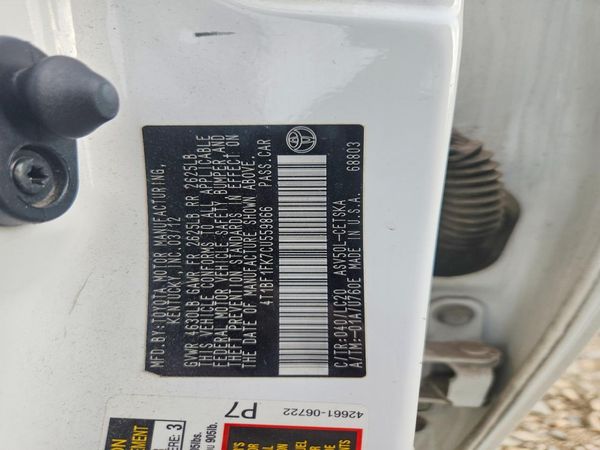 2012 TOYOTA CAMRY — VINS