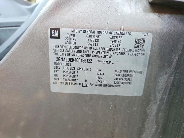 2012 CHEVROLET EQUINOX 1LT