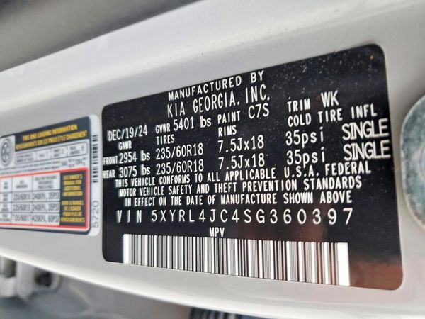 2025 KIA SORENTO — VINS