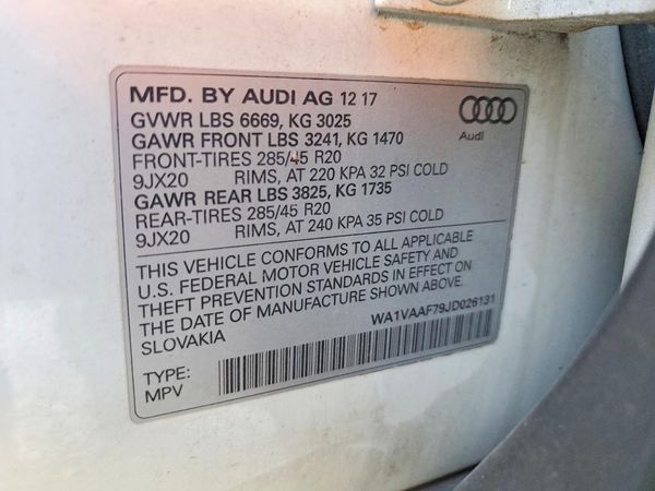 2018 AUDI Q7 quattro Prestige
