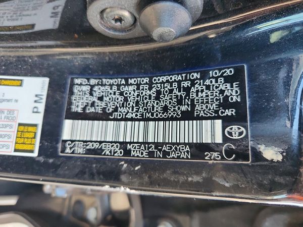 2021 TOYOTA COROLLA XSE