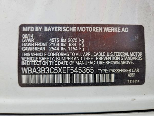 2014 BMW 328 — VINS
