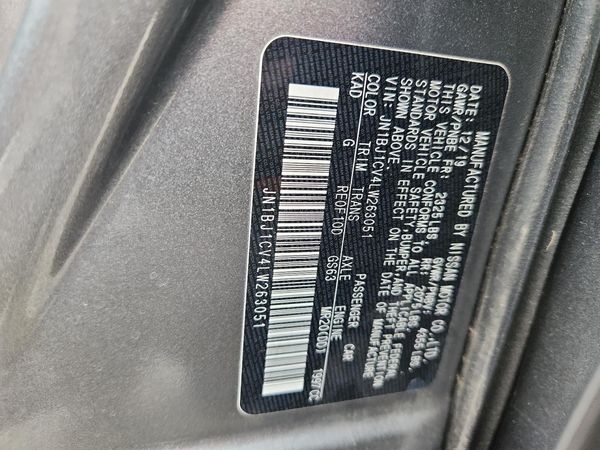 2020 NISSAN ROGUE SPORT — VINS