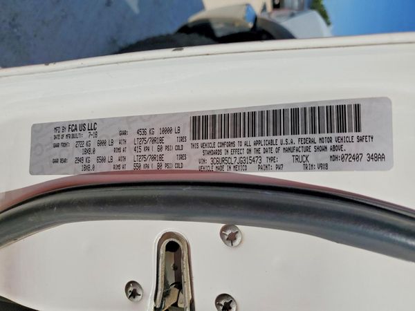 2018 RAM 2500 — VINS