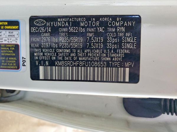 2015 HYUNDAI SANTA FE TOP
