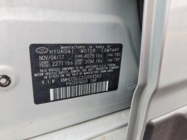 2018 HYUNDAI IONIQ Limited w/Ultimate (HEV) — VINS
