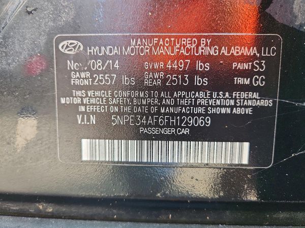 2015 HYUNDAI SONATA — VINS