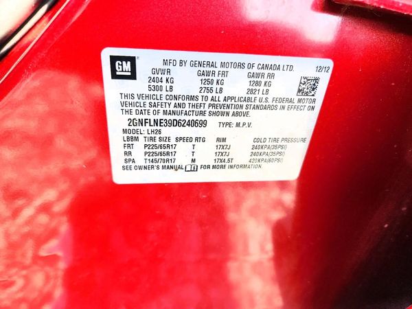 2013 CHEVROLET EQUINOX 2LT — VINS