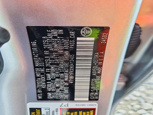 2017 TOYOTA CAMRY LE/SE/XLE/XSE