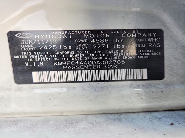 2013 HYUNDAI SONATA — VINS
