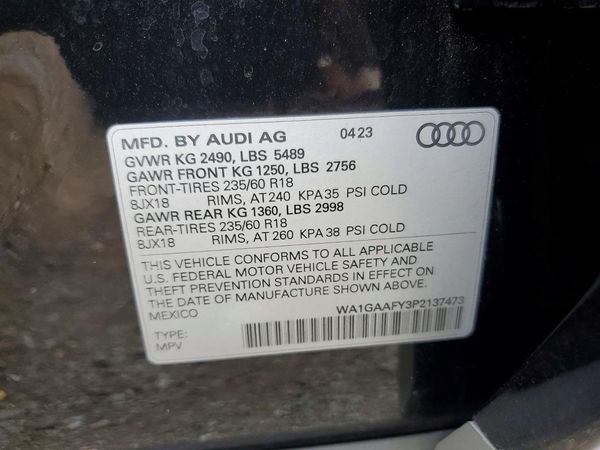 2023 AUDI Q5 — VINS