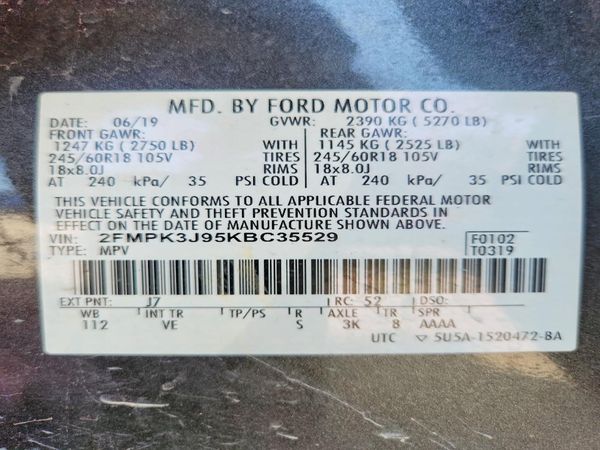 2019 FORD EDGE SEL
