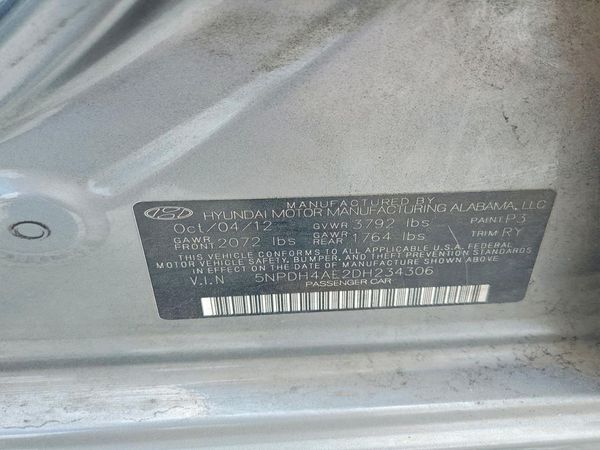 2013 HYUNDAI ELANTRA — VINS