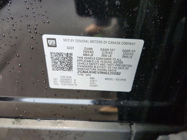 2022 CHEVROLET EQUINOX LS — VINS