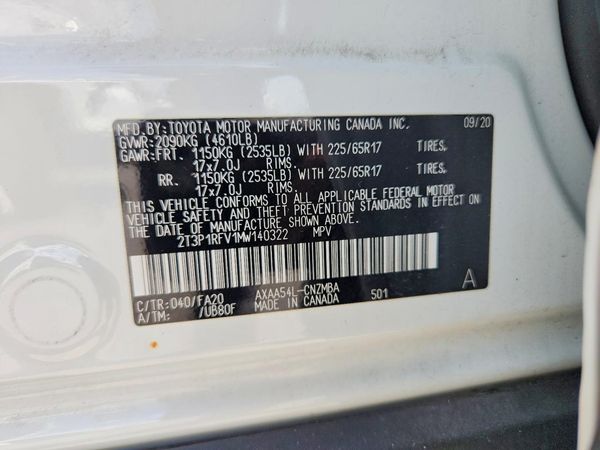 2021 TOYOTA RAV4 — VINS