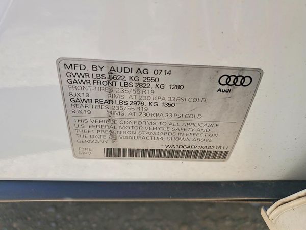 2015 AUDI Q5 S Line Premium Plus