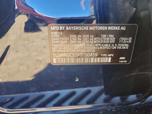 2015 BMW X5 xDrive35i — VINS