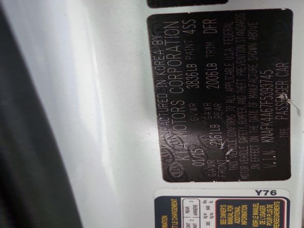 2015 KIA FORTE — VINS