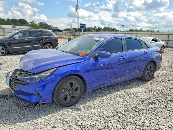 2021 HYUNDAI ELANTRA Blue — Front 3/4