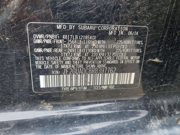 2024 SUBARU CROSSTREK — VINS