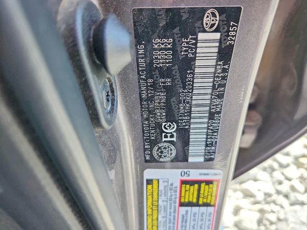 2019 TOYOTA CAMRY L/LE/SE/XLE