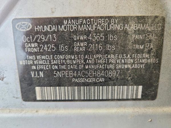 2014 HYUNDAI SONATA — VINS