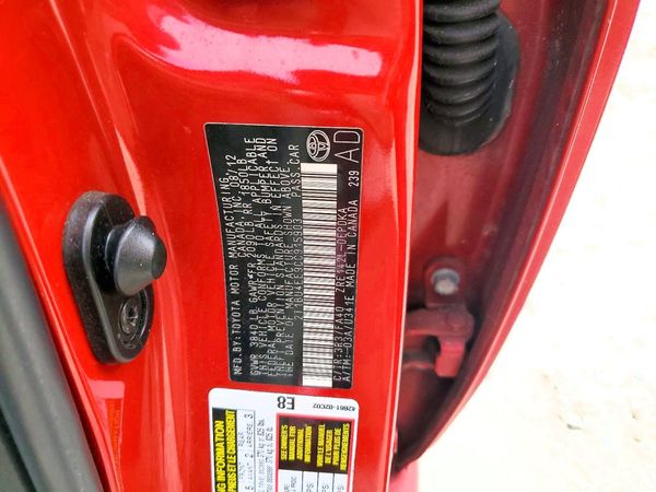 2012 TOYOTA COROLLA — VINS
