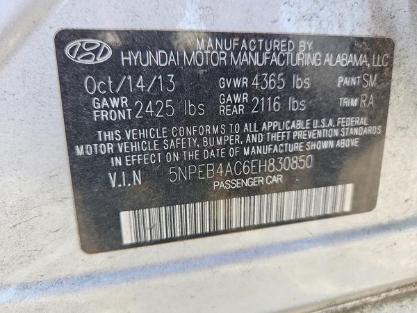 2014 HYUNDAI SONATA — VINS
