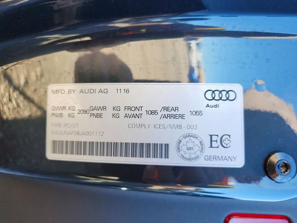 2018 AUDI A5 — VINS
