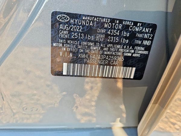 2023 HYUNDAI SONATA — VINS