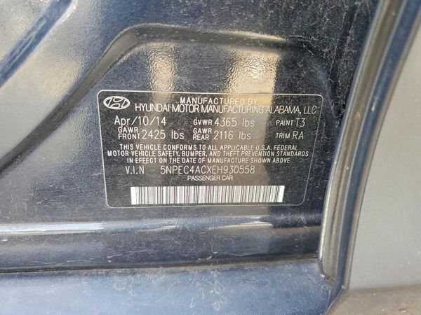 2014 HYUNDAI SONATA — VINS