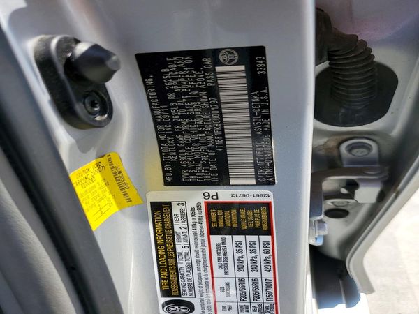 2012 TOYOTA CAMRY — VINS