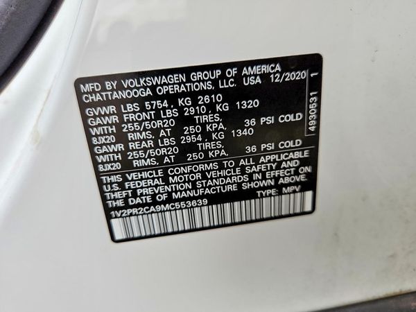 2021 VOLKSWAGEN ATLAS