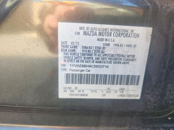 2012 MAZDA 6 I Sport/GS — VINS