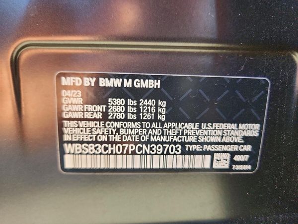 2023 BMW M5 — VINS