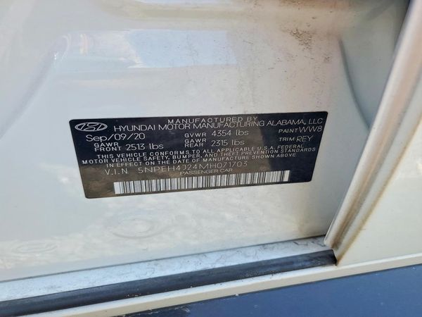 2021 HYUNDAI SONATA — VINS